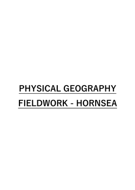 Physical Geography Fieldwork - Hornsea