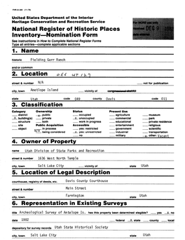 National Register of Historic Places Inventory Nomination Form 2