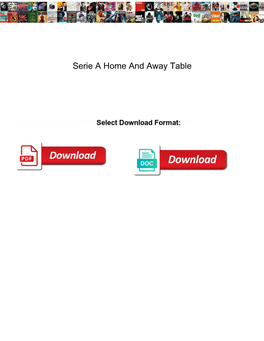 Serie a Home and Away Table