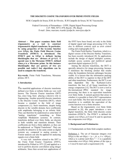 Discrete Cosine Transform Over Finite Prime Fields