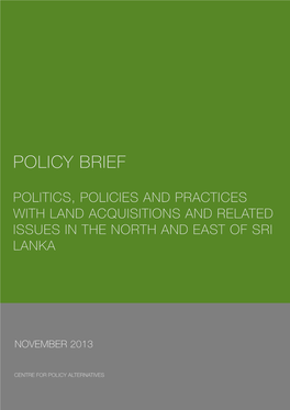 Land-Acquisitions-And-Related-Issues-In-The-North-And-East-Of-Sri-Lanka.Pdf