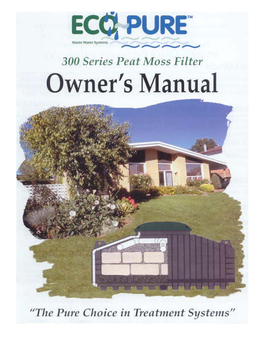 Series 300 Peat Moss Filter Owner's Manual