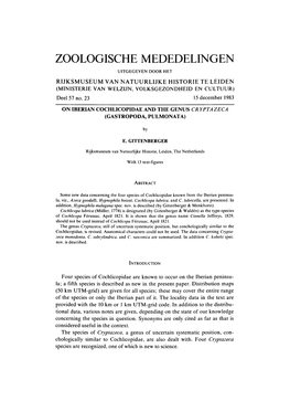 Zoologische Mededelingen