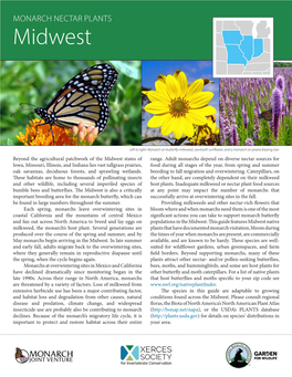 MONARCH NECTAR PLANTS Midwest