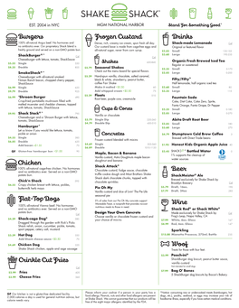 Shake Shack Menu