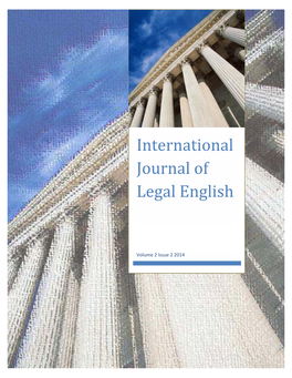 International Journal of Legal English