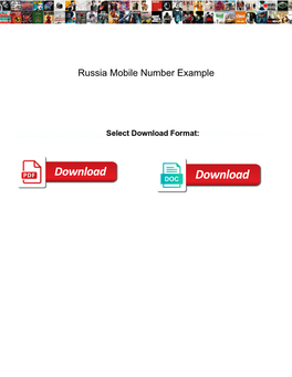 Russia Mobile Number Example