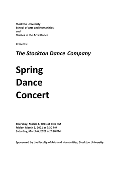 Spring Dance Concert