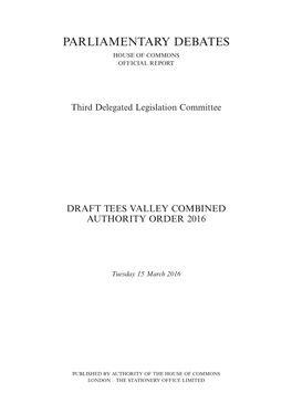 Parliamentary Debates House of Commons Official Report