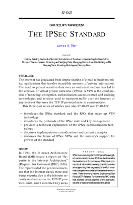 The Ipsec Standard