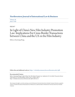 Implications for Cross-Border Transactions Between China and the U.S
