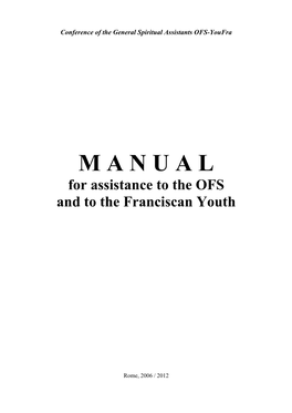The Manual for Assistance to the SFO and to the Franciscan Youth