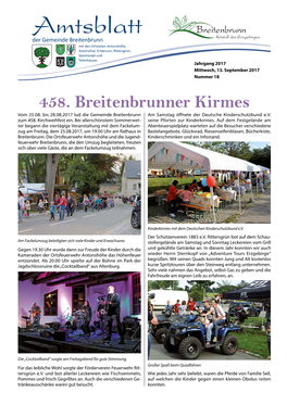 458. Breitenbrunner Kirmes Vom 25.08