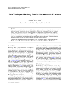 Path Tracing on Massively Parallel Neuromorphic Hardware