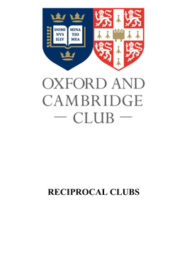 Reciprocal Clubs