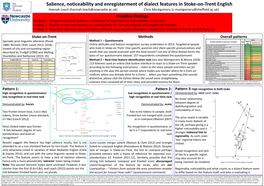 Salience, Noticeability and Enregisterment of Dialect Features in Stoke-On-Trent English