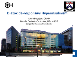Diazoxide-Responsive Hyperinsulinism