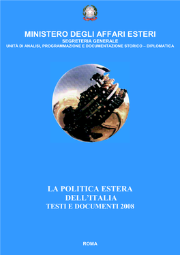 La Politica Estera Dell'italia Nel 2008