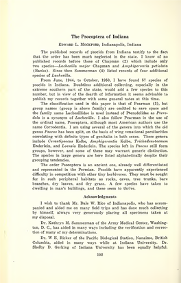 Proceedings of the Indiana Academy of Science