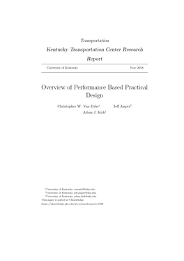 Overview of Performance Based Practical Design