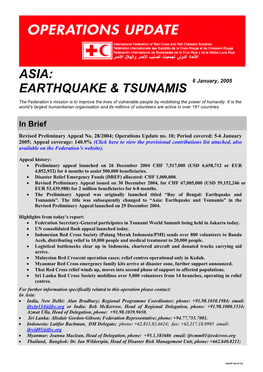 Asia: Earthquake & Tsunamis