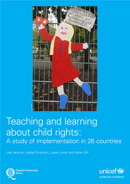 Teaching and Learning About Child Rights: a Study of Implementation in 26 Countries