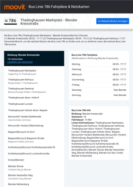 Bus Linie 786 Fahrpläne & Karten