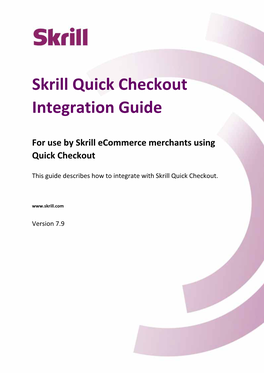 Skrill Quick Checkout Integration Guide