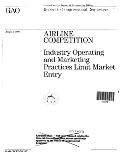 RCED-90-147 Airline Competition