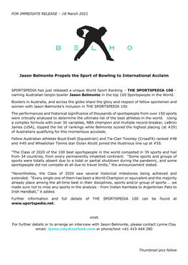 Jason Belmonte Propels the Sport of Bowling to International Acclaim