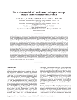 Floras Characteristic of Late Pennsylvanian Peat Swamps Arose in the Late Middle Pennsylvanian