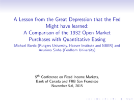 A Lesson from the Great Depression That the Fed Might Have Learned