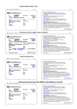 Healthpartners 2019 Sample Member ID Cards