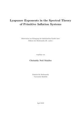 Lyapunov Exponents in the Spectral Theory of Primitive Inflation Systems