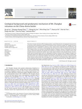 Geological Background and Geodynamic Mechanism of Mt