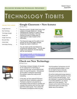 Technology Tidbits Title