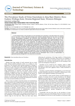 The Prevalence Study of Ovine Fasciolosis in Jima Rare District