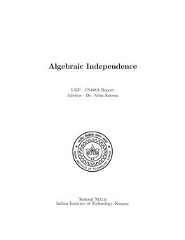 Algebraic Independence