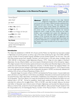 Afghanistan in the Historical Perspective