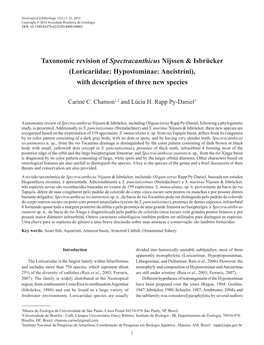 Taxonomic Revision of Spectracanthicus Nijssen & Isbrücker