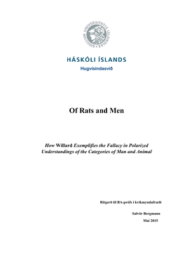 Of Rats and Men