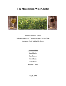 The Macedonian Wine Cluster (Pdf)