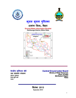 Ground Water Information Booklet Darbhanga District, Bihar State