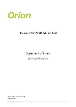 Orion New Zealand Limited