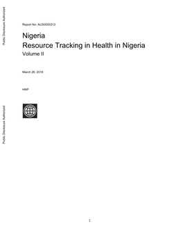 Nigeria Resource Tracking in Health in Nigeria