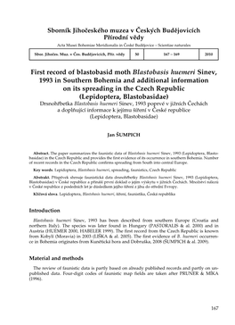 First Record of Blastobasid Moth Blastobasis Huemeri Sinev, 1993 In