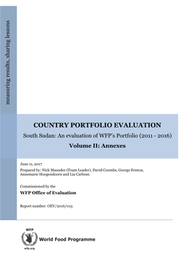 CPE South Sudan Evaluation Report Volume II Annexes