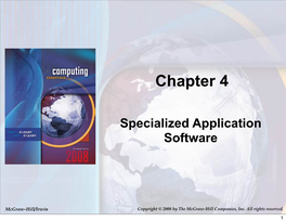 Chapter 4 Specialized Application Software