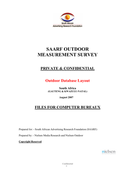 SAARF OHMS 2006 Database Layout