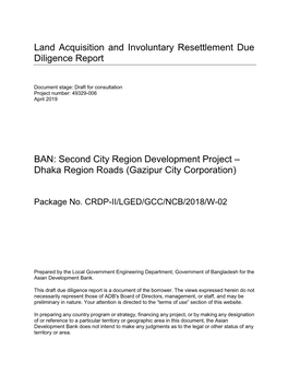 Second City Region Development Project: Dhaka Region Roads